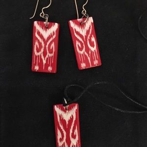 Unique Earrings and Necklace from Central Asia